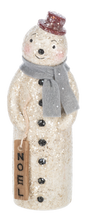 Load image into Gallery viewer, Vintage Inspired Snowman Figurines Holding Signs