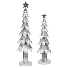 Load image into Gallery viewer, Galvanized Whitewash Snowy Trees
