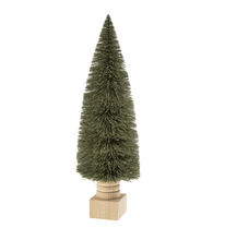 Load image into Gallery viewer, Sage Sisal Bottle Brush Tree on Base
