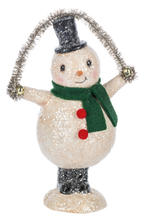 Load image into Gallery viewer, Tinsel Snowmen Figurines