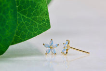 Load image into Gallery viewer, Crystal Flower Studs