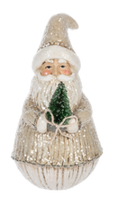 Load image into Gallery viewer, Neutral Shimmer Santa Figurines