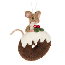 Load image into Gallery viewer, Mouse on Donut Ornament