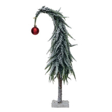 Load image into Gallery viewer, Snowy Leaning Grinch with Red Ornament