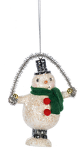 Load image into Gallery viewer, Tinsel Snowman Ornaments