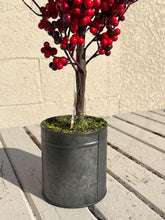 Load image into Gallery viewer, Red Berry Tree in Silver Planter