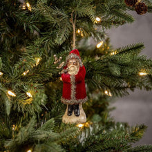 Load image into Gallery viewer, Wine Velvet Belsnickle Ornament