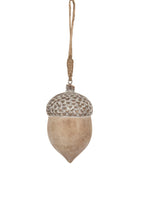 Load image into Gallery viewer, Natural Wood Acorn Ornaments