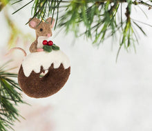 Load image into Gallery viewer, Mouse on Donut Ornament