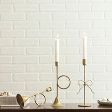 Load image into Gallery viewer, Gold Foil Bow Taper Candle