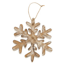Load image into Gallery viewer, Wooden Frosty Snowflake Ornament