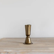 Load image into Gallery viewer, Brass Tapered Candle Holder