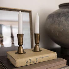 Load image into Gallery viewer, Brass Tapered Candle Holder