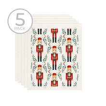 Load image into Gallery viewer, Set of 5 Nutcracker Sponge Cloths