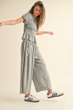 Load image into Gallery viewer, Tilda Grey Smocked Pants