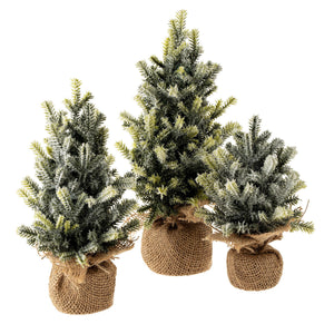 Small Faux Frosted Pine Tabletop Tree