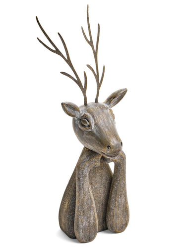 Grey Deer with Gold Details