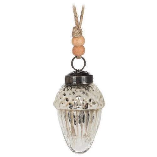 Silver Acorn Ornament