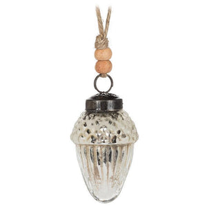 Silver Acorn Ornament