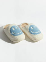 Load image into Gallery viewer, Blue Smiley Slippers