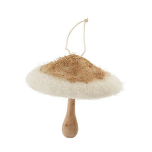 Cream Felt Mushroom Ornament