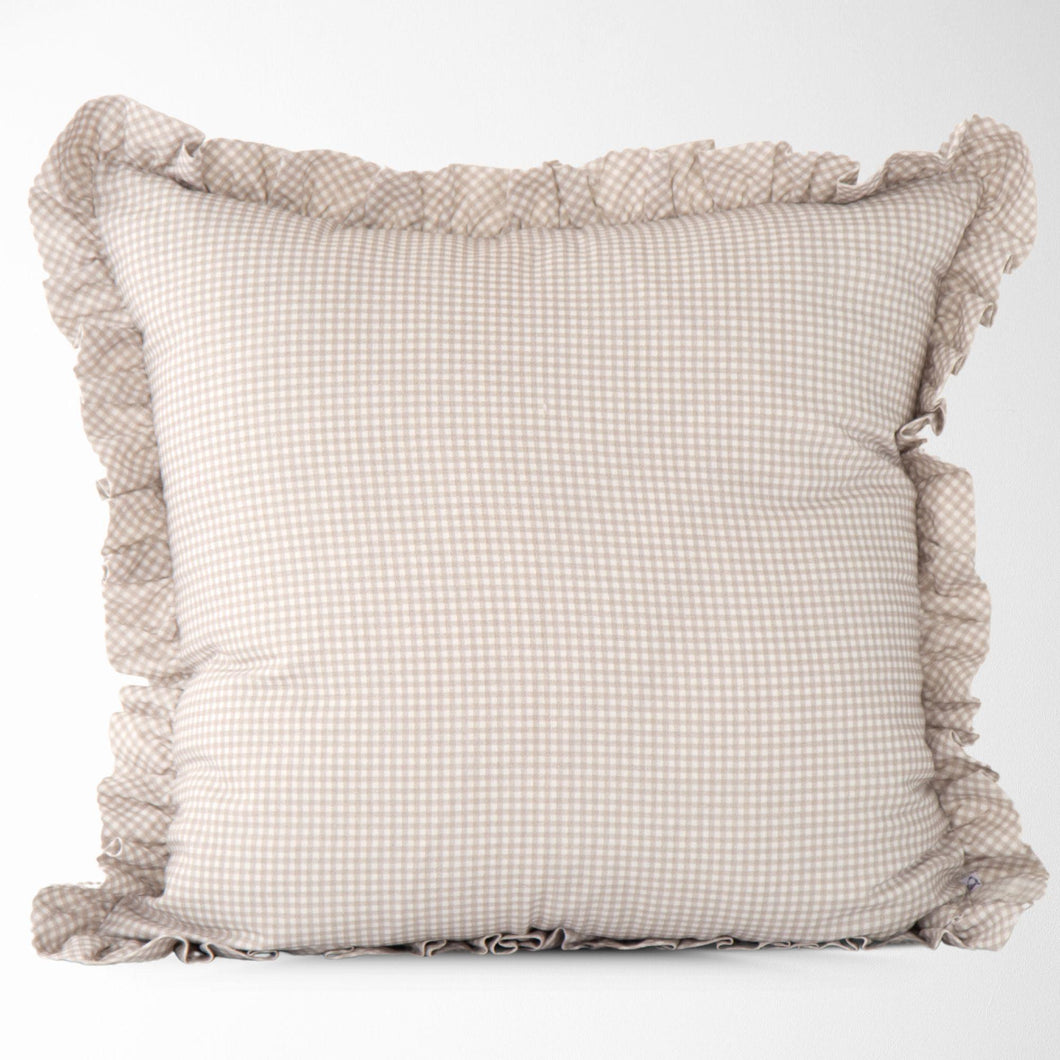 Savannah Gingham Mushroom Pillow