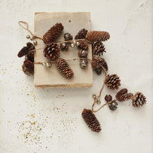 Load image into Gallery viewer, Seed Pod Pinecone Garland with Glitter
