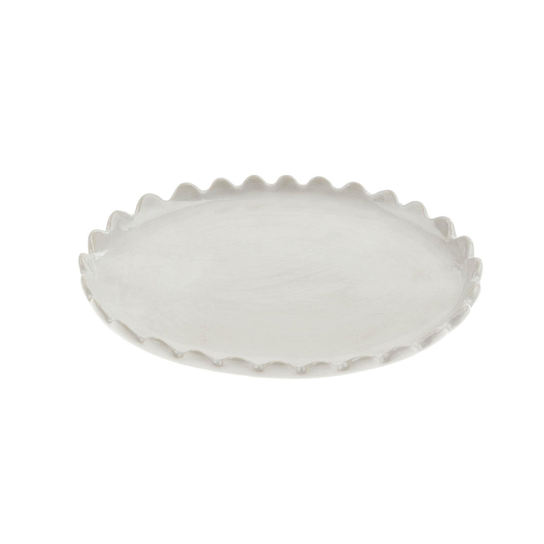 Small Scalloped Oval Plate