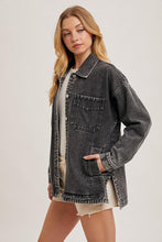 Load image into Gallery viewer, Asher Black Denim Jacket