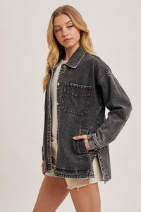 Asher Black Denim Jacket