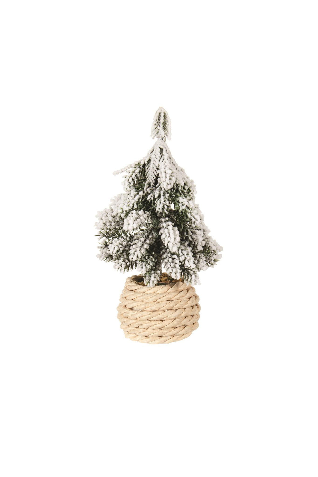 Flocked Mini Rope Basket Tree
