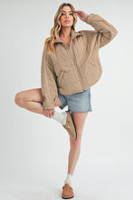 Load image into Gallery viewer, Taupe Leah Puffer Jacket