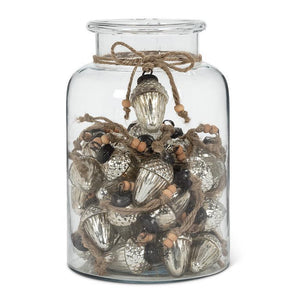 Silver Acorn Ornament