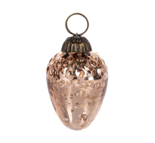 Mini Antique Mercury Glass Acorn Ornament