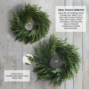 24" Fresh Touch Norfolk Wreath