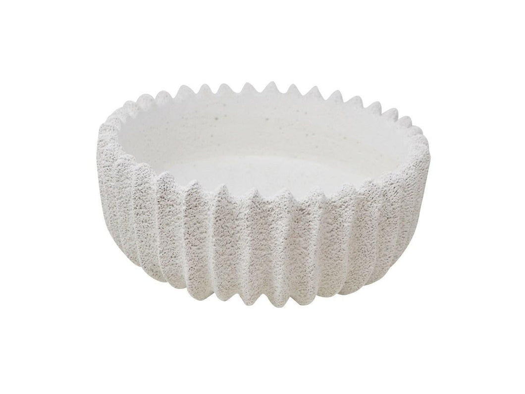 White Fluted Bowl