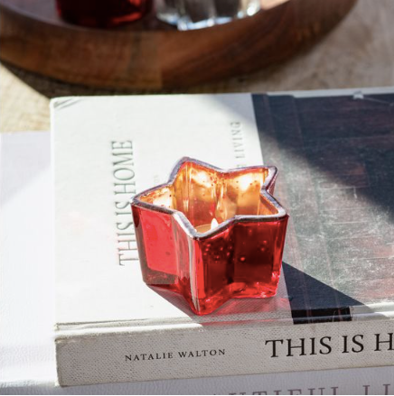 Red Star Votive Holder