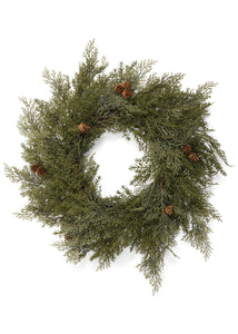 Natural Cedar & Pinecone Wreath