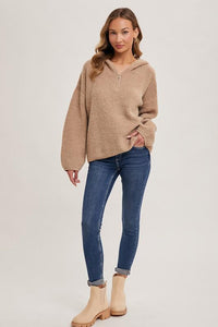 Amber Half-Zip Knit Pullover