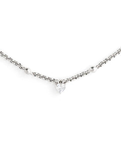 Silver Luvo Crystal Heart Necklace