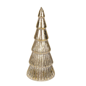 Gold Foil LED Tiered Trees