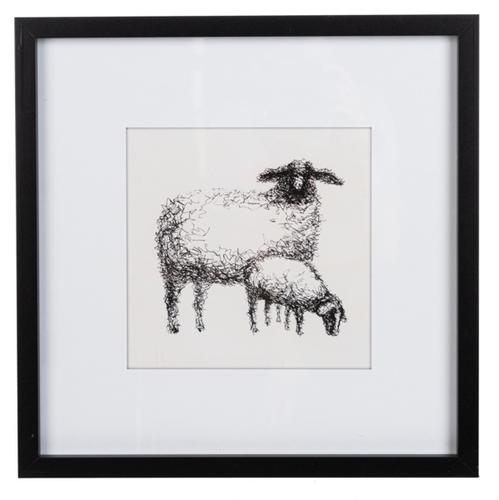 Black & White Framed Sheep