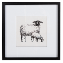 Load image into Gallery viewer, Black &amp; White Framed Sheep