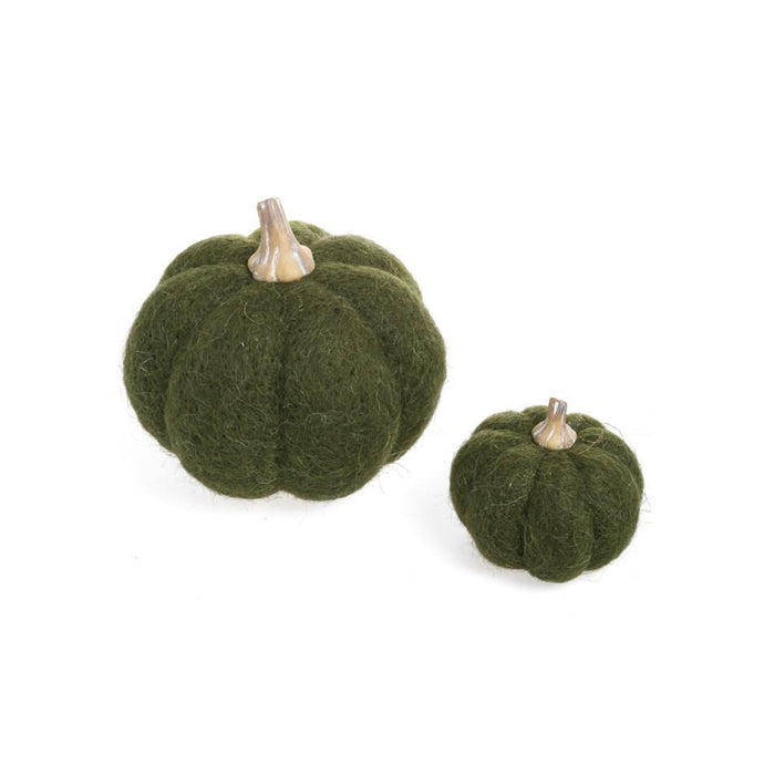 Green Felt Pumpkin