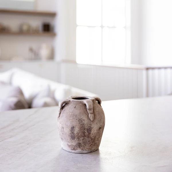 Blanc Beige Wash Vase with Handles