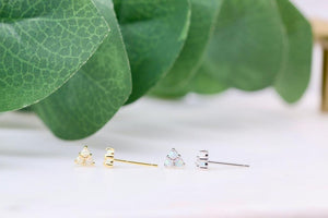 Micro Opal Pyramid Studs