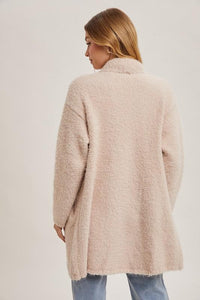 Oatmeal Roslyn Drape Cardigan