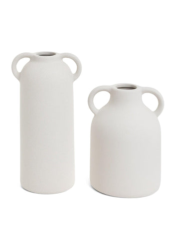 Loxton Textured White Vases