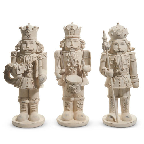 Distressed Whitewash Nutcracker