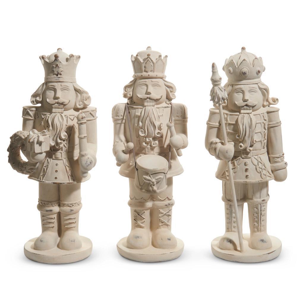 Distressed Whitewash Nutcracker